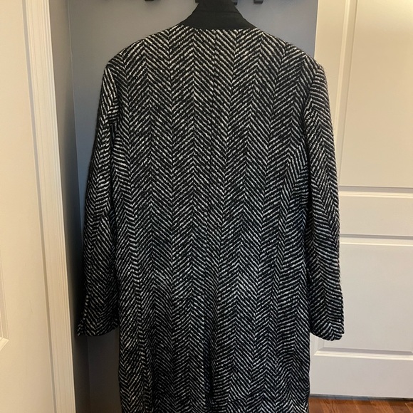 Zara Black and White Double Breast Coat - Picture 2 of 3